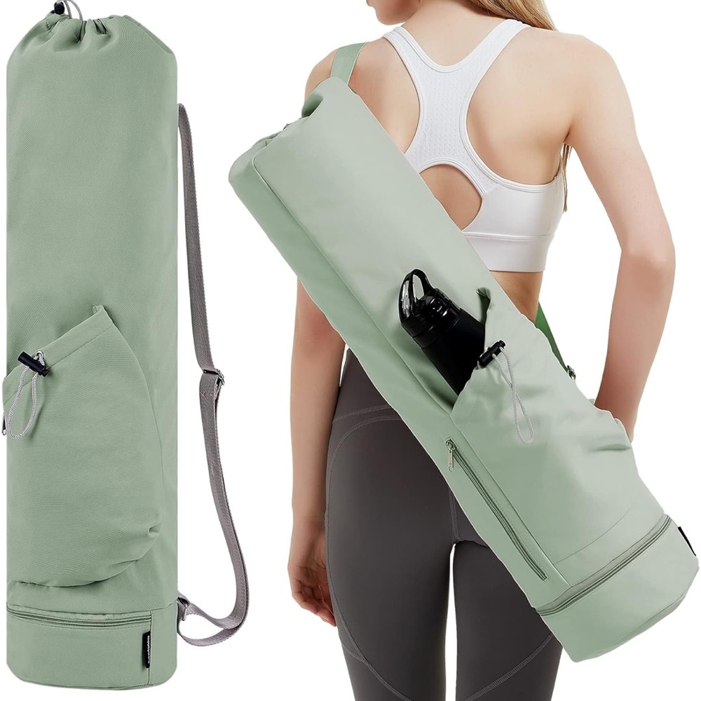 Sleek Green Yoga Bag
